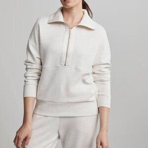 (Varley) Keller Half-Zip Pullover in Ivory Marl